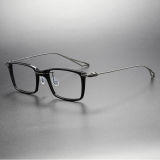 Acetate & Titanium Eyeglasses LE0265_Gunmetal & Black