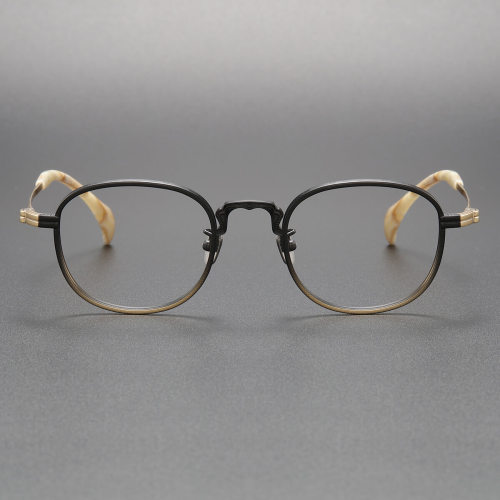 Titanium Eyeglasses LE0165_Black & Gold