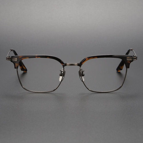 Acetate & Titanium Eyeglasses LE0167_Tortoise & Bronze
