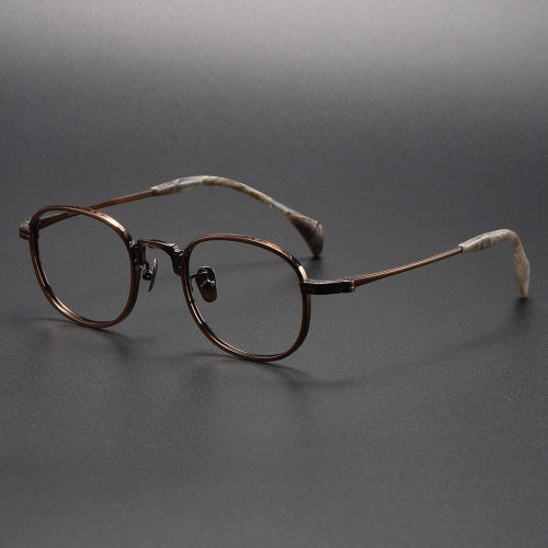 Titanium Eyeglasses LE0165_Tortoise & Bronze