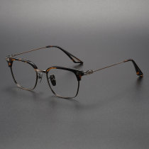 Acetate & Titanium Eyeglasses LE0167_Tortoise & Bronze