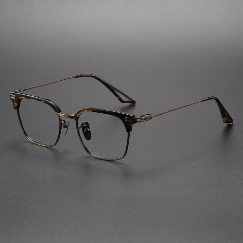 Acetate & Titanium Eyeglasses LE0167_Tortoise & Bronze