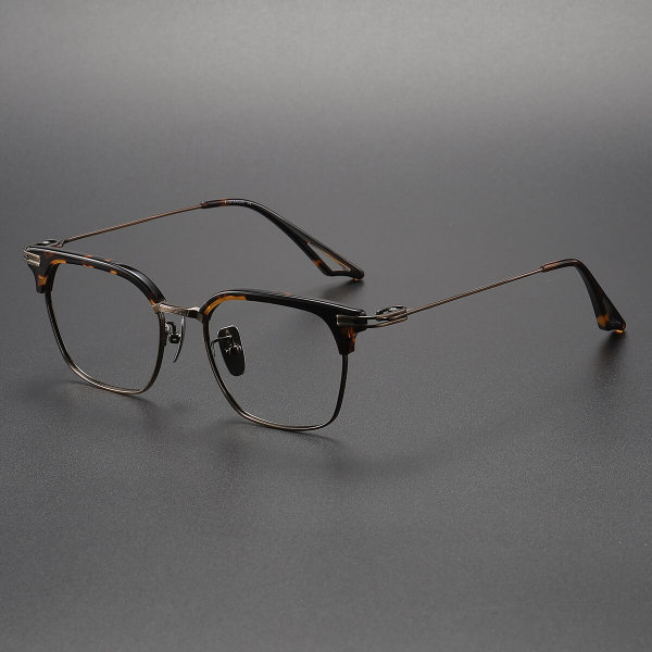 Acetate & Titanium Eyeglasses LE0167_Tortoise & Bronze