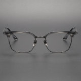 Acetate & Titanium Eyeglasses LE0167_Gray & Gunmetal