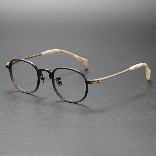 Titanium Eyeglasses LE0165_Black & Gold