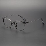 Acetate & Titanium Eyeglasses LE0167_Gray & Gunmetal