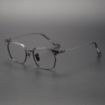 Acetate & Titanium Eyeglasses LE0167_Gray & Gunmetal