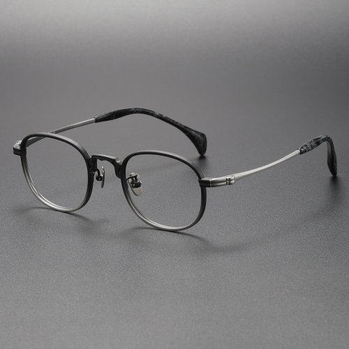 Titanium Eyeglasses LE0165_Black & Silver