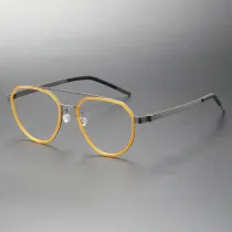 Titanium & TR Eyeglasses LE0251_Brown & Gunmetal
