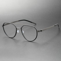 Titanium & TR Eyeglasses LE0251_Gunmetal & Black