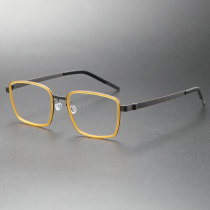 Titanium & TR Eyeglasses LE0254_Brown & Gunmetal