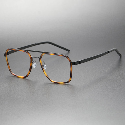 Titanium & TR Eyeglasses LE0253_Tortoise & Black