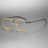 Titanium & TR Eyeglasses LE0247_Brown & Gunmetal