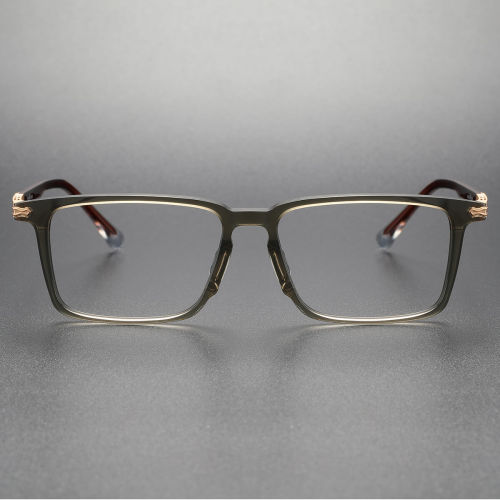 Acetate & Titanium Eyeglasses LE0210_Brown