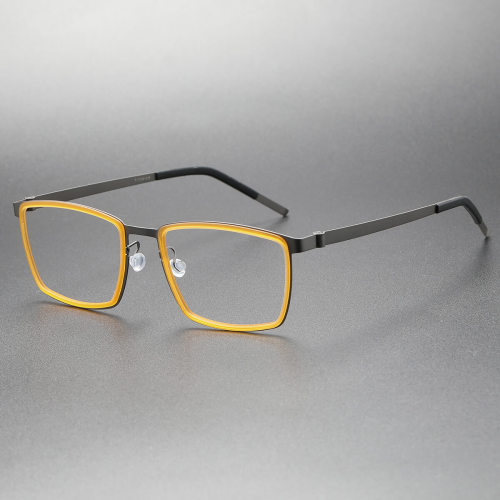 Titanium & TR Eyeglasses LE0246_Brown & Gunmetal