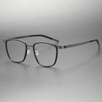 Titanium & TR Eyeglasses LE0247_Gunmetal & Black