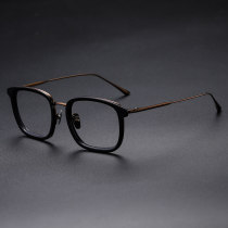 Acetate & Titanium Eyeglasses LE0204_Black & Bronze