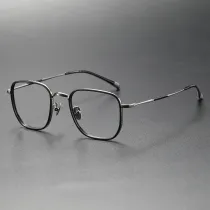 Acetate & Titanium Eyeglasses LE0191_Black & Gunmetal