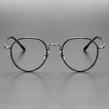 Acetate & Titanium Eyeglasses LE0190_Blue &Gunmetal