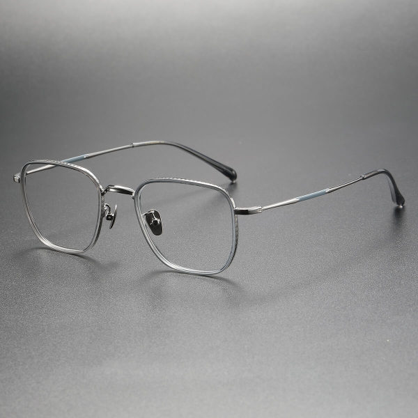 Acetate & Titanium Eyeglasses LE0191_Gunmetal & Gray