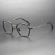 Acetate & Titanium Eyeglasses LE0187_Black & Gold