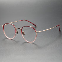 Acetate & Titanium Eyeglasses LE0190_Rose Gold