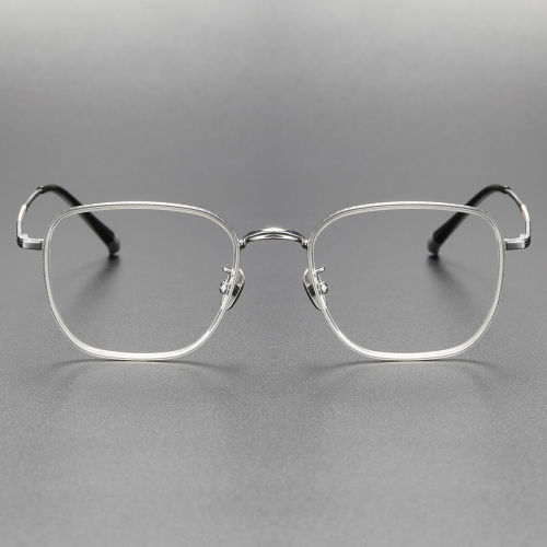 Acetate & Titanium Eyeglasses LE0191_Clear & Silver