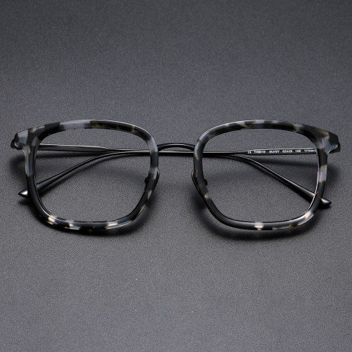 Acetate & Titanium Eyeglasses LE0204_Gray & Tortoise