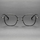 Acetate & Titanium Eyeglasses LE0186_Black & Tortoise