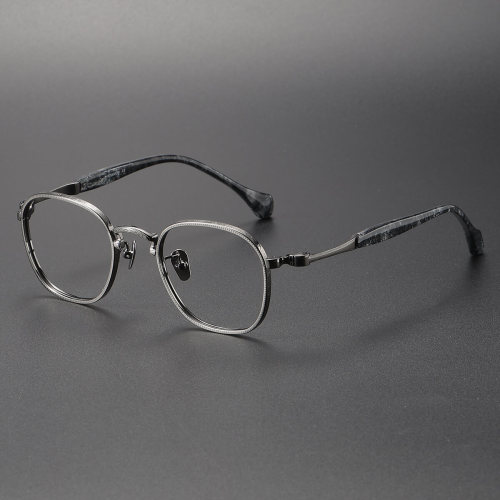 Acetate & Titanium Eyeglasses LE0166_Gunmetal