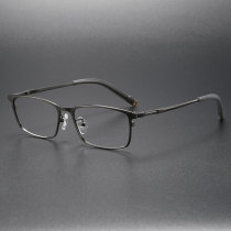 Premium Progressive Glasses - Rectangle Titanium Eyeglasses Frame LE0157_Gunmetal
