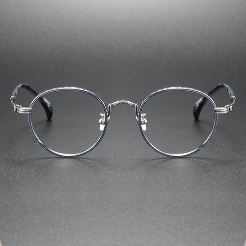 Titanium Eyeglasses LE0162_Silver & Blue