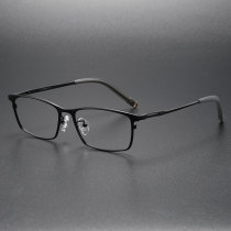 Premium Progressive Glasses - Rectangle Titanium Eyeglasses Frame LE0157_Black Premium Progressive Glasses - Rectangle Titanium Eyeglasses Frame LE0157_Black