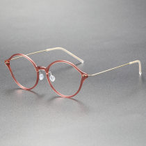 Titanium & Nylon Eyeglasses LE0127_Pink