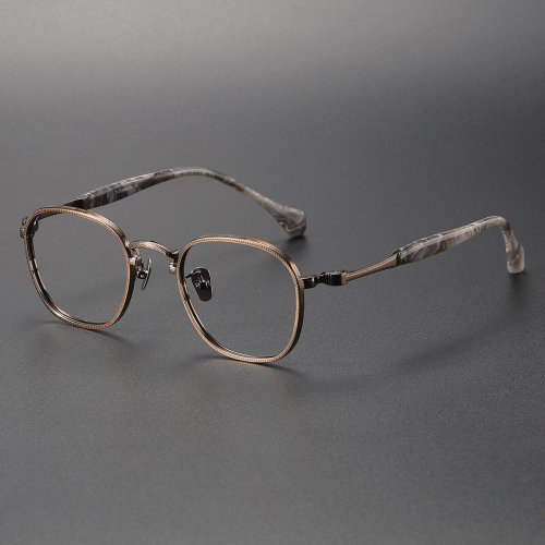 Acetate & Titanium Eyeglasses LE0166_Bronze