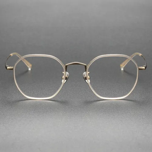 Acetate & Titanium Eyeglasses LE0183_Pink & Gold