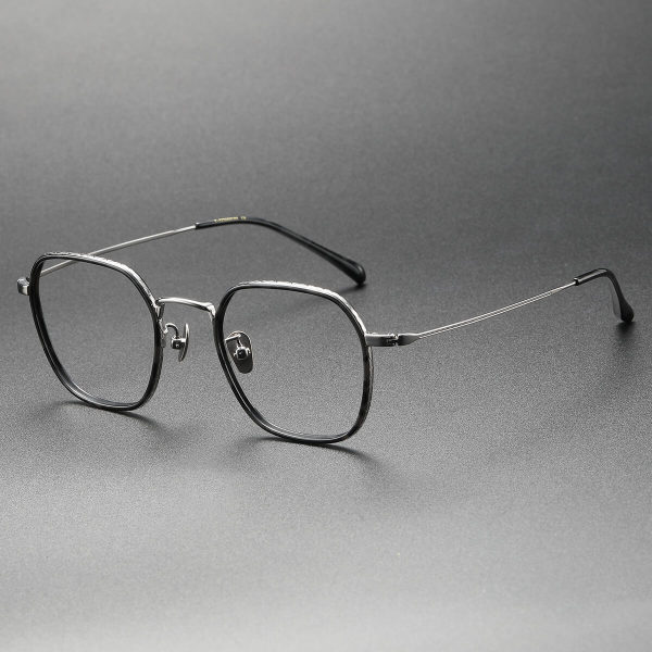 Acetate & Titanium Eyeglasses LE0186_Black & Tortoise