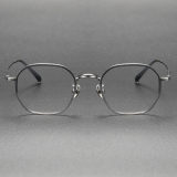 Acetate & Titanium Eyeglasses LE0184_Gunmetal & Gray