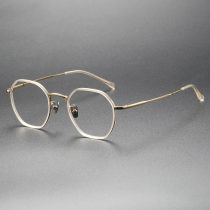 Acetate & Titanium Eyeglasses LE0183_Pink & Gold