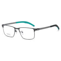 Stainless Steel Eyeglasses LE0055_Gunmetal Stainless Steel Eyeglasses LE0055_Gunmetal