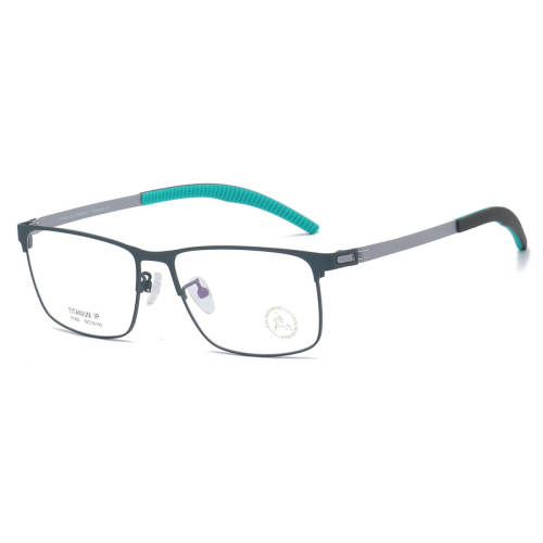Stainless Steel Eyeglasses LE0056_Green & Silver