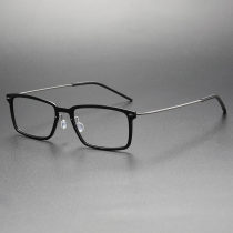 Titanium & Nylon Eyeglasses LE0119_Bright Black & Gunmetal