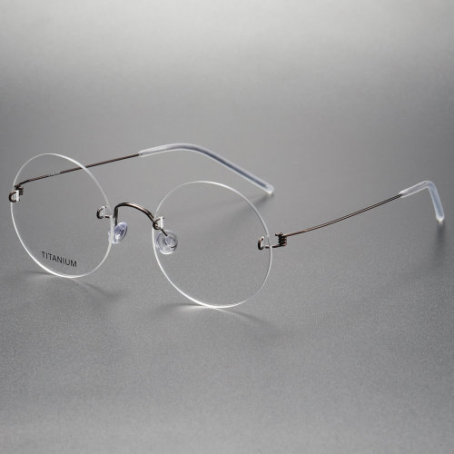 Rimless Titanium Eyeglasses LE0071_Bronze