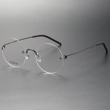 Rimless Titanium Eyeglasses LE0071_Black