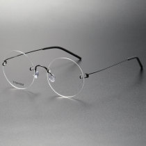 Rimless Titanium Eyeglasses LE0071_Black