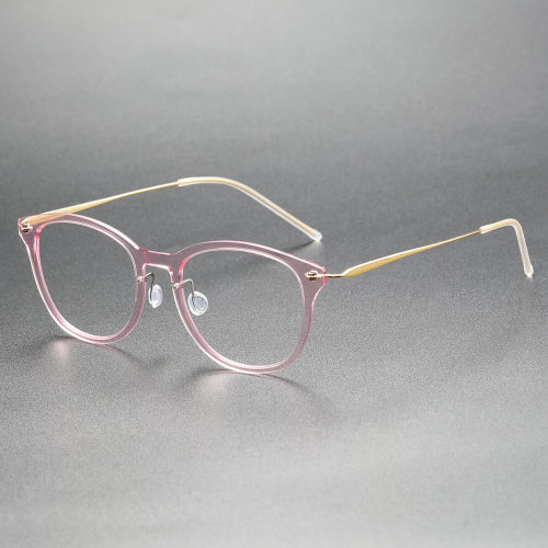 Titanium & Nylon Eyeglasses LE0114_Peach Pink