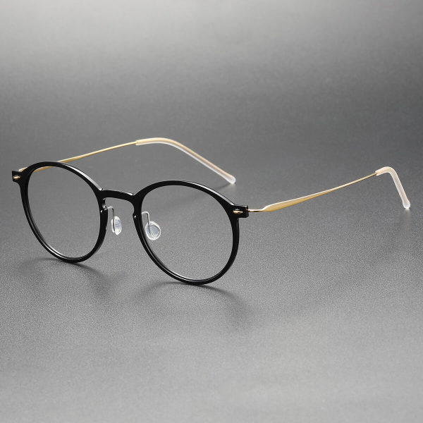 Titanium & Nylon Eyeglasses LE0123_Black & Gold