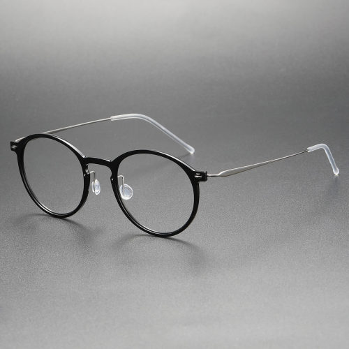 Titanium & Nylon Eyeglasses LE0123_Gunmetal & Black