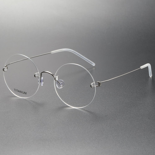 Rimless Titanium Eyeglasses LE0071_Silver