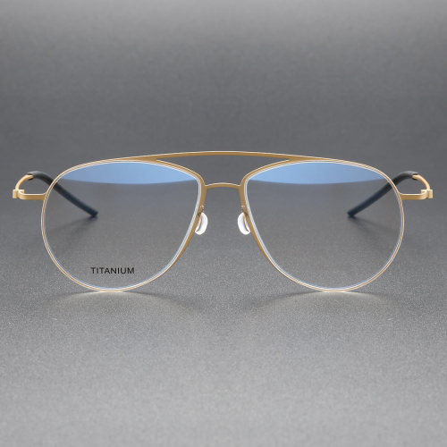 Titanium Eyeglasses LE0096_Gold